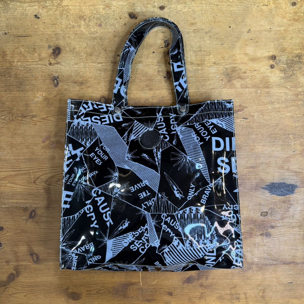Diesel Diesel Only The Brave Coated PVC Printed Tote Bag Size ONE SIZE - 1 Thumbnail