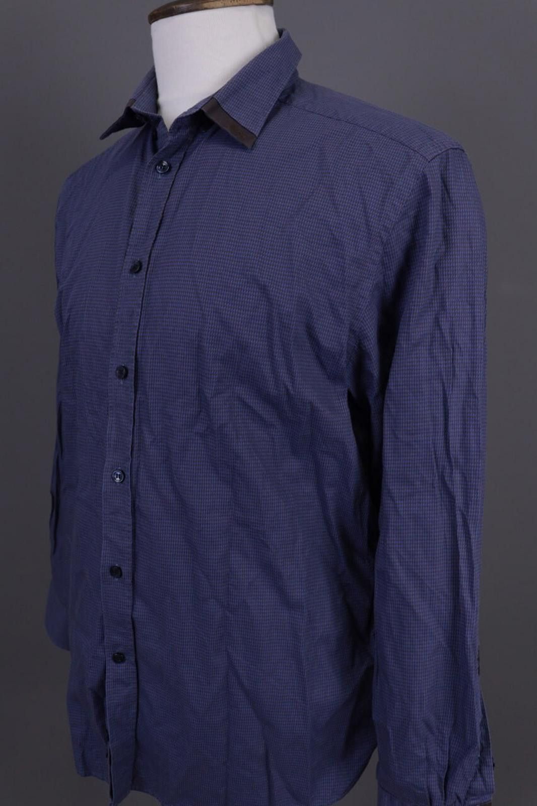 Designer Men Versace Collection Trend Blue Button Up Shirt Size 44 Size US M / EU 48-50 / 2 - 8 Thumbnail