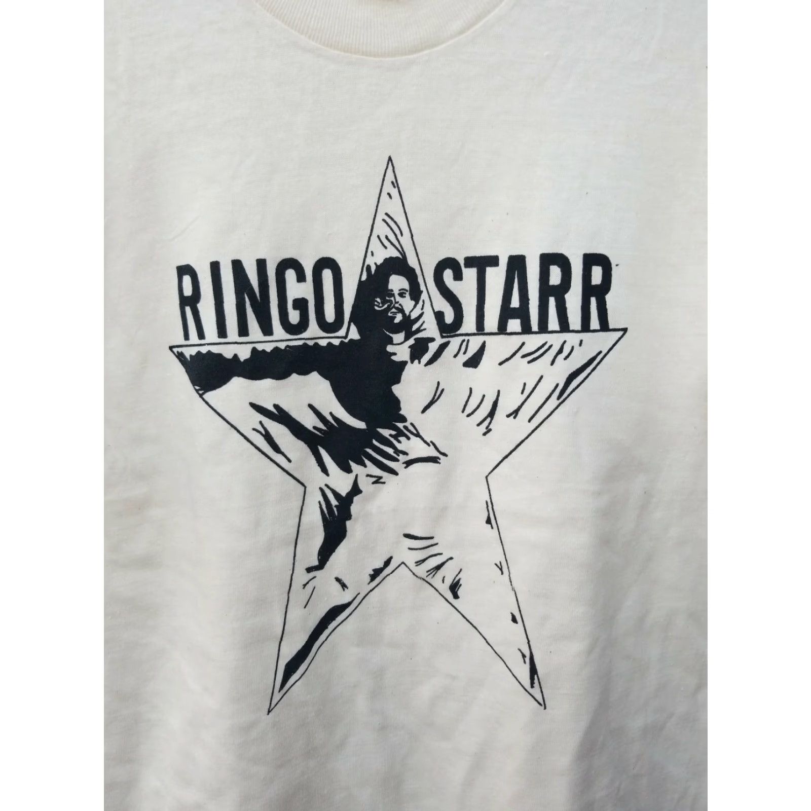 Vintage VINTAGE RINGO STARR Beatles Rock Band small DEADSTOCK SHIRT Unisex White 100% Cotton Graphic Tee 1970s Mens Womens Boys Girls Chest 18 Length 27 Size US S / EU 44-46 / 1 - 2 Thumbnail