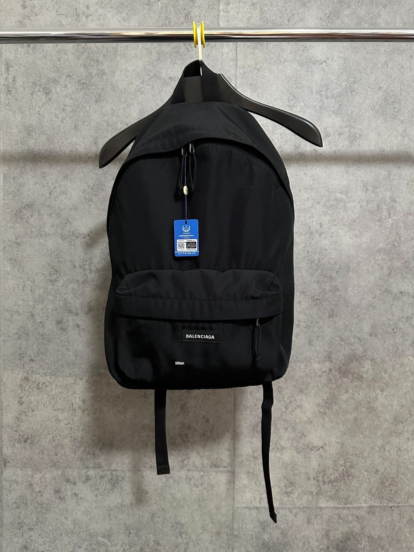 Balenciaga Balenciaga Logo Canvas Backpack Black Size ONE SIZE - 1 Thumbnail