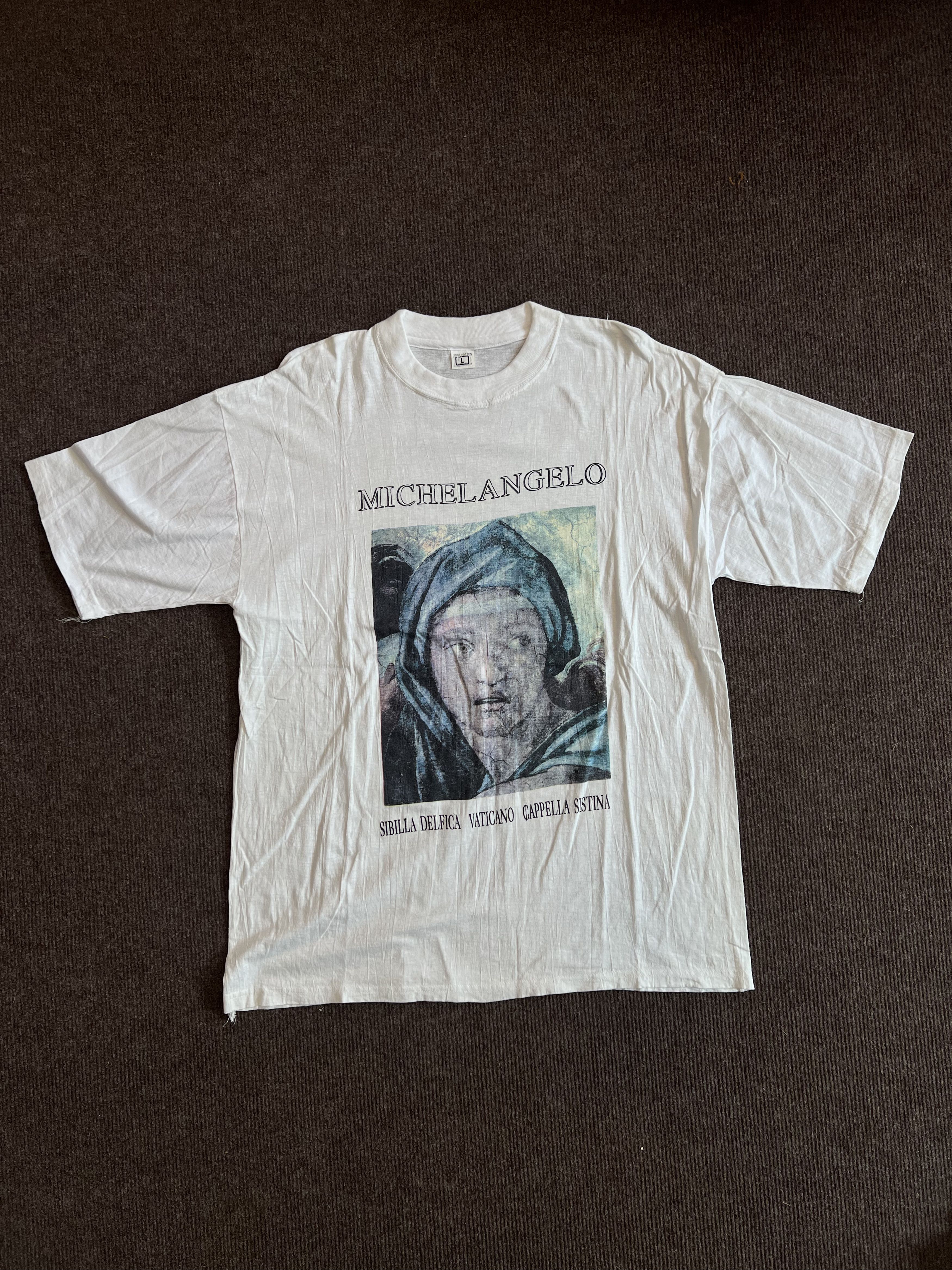 Arts & Science Vintage Michelangelo Delphic Sibyl Sistine Chapel Art Tee Size US XL / EU 56 / 4 - 1 Thumbnail