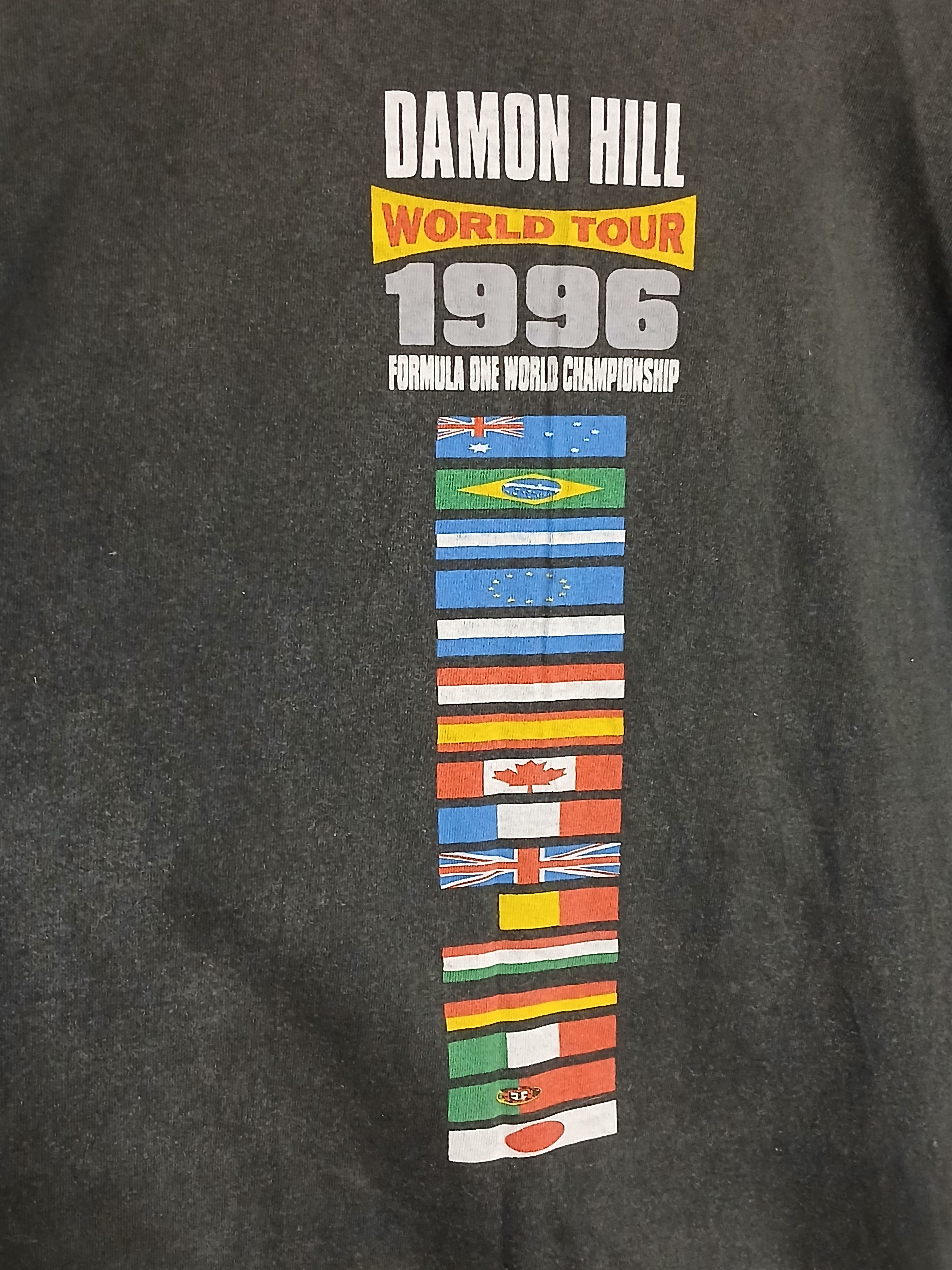 Formula 1 × Vintage Vintage 1996 Damon Hill F1 Racing Single Stitch T-Shirt Size US L / EU 52-54 / 3 - 4 Thumbnail