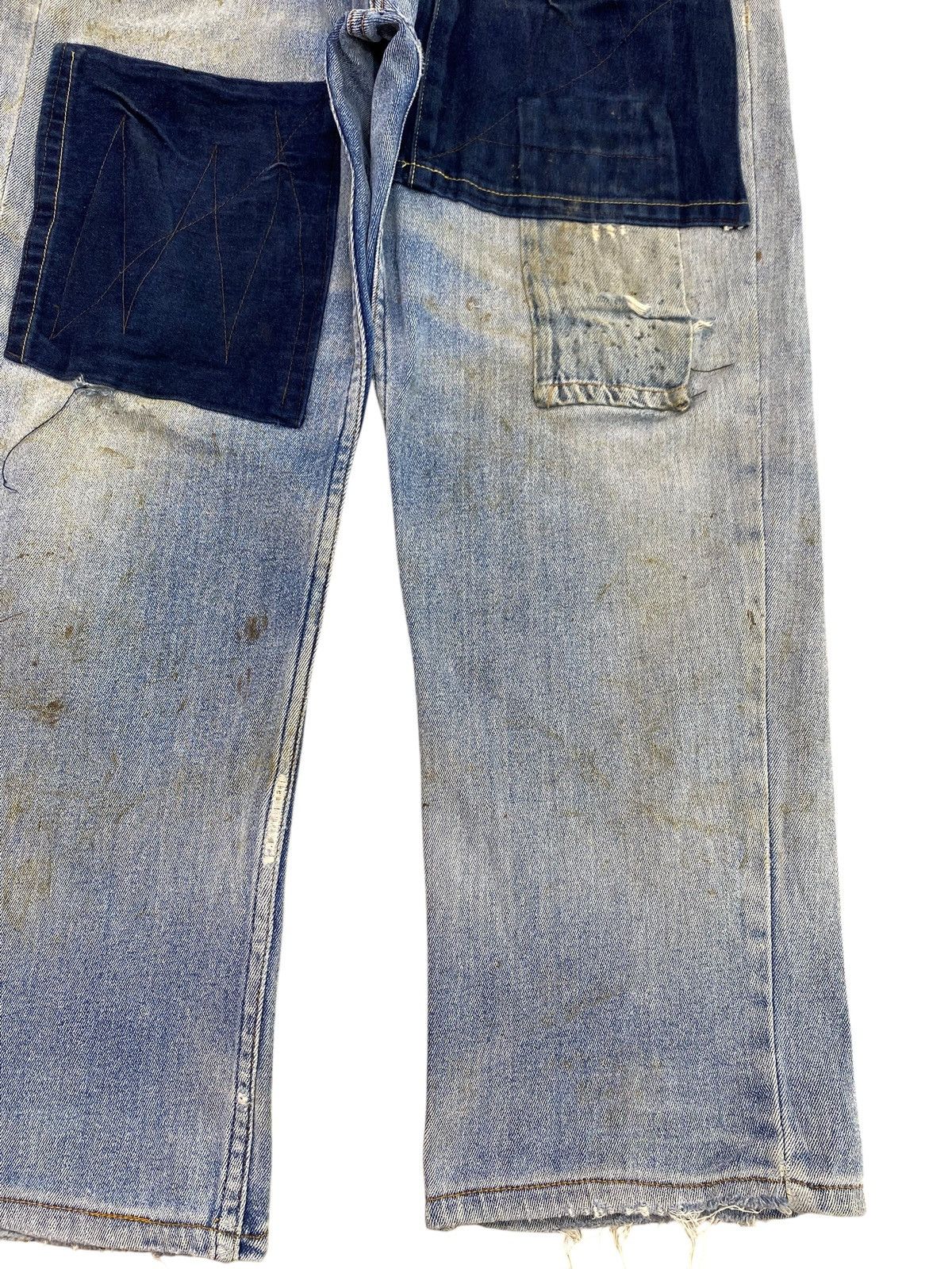 Japanese Brand Vintage Japanese Brand Patchwork Style Baggy Jeans Size US 33 - 7 Thumbnail