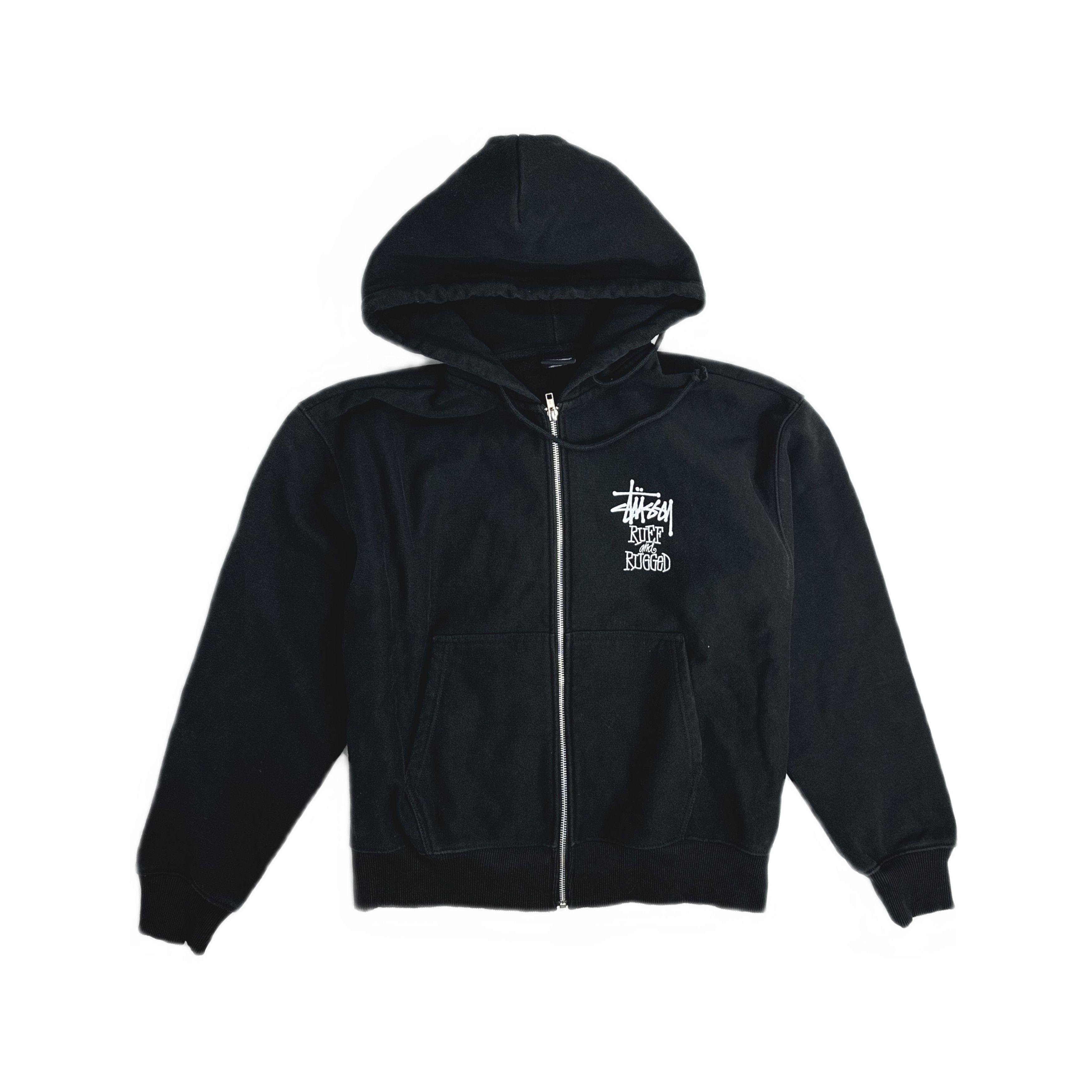 Stussy Stussy Faded Graphic Zip Hoodie in Washed Black | Grailed