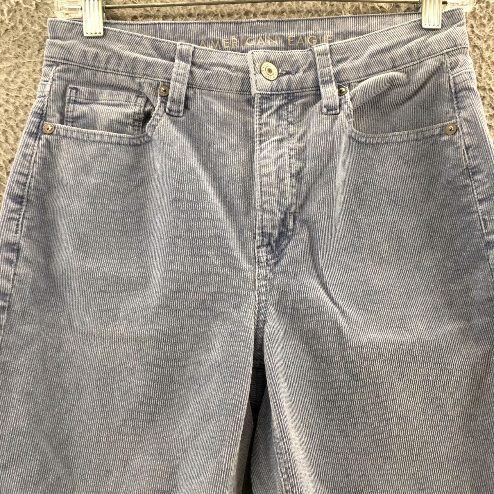 American Eagle Outfitters American Eagle Mom Straight Corduroy Pants Women 2S Blue Button Straight Womens 28in Waist 25.5in Inseam Corduroy Pants Blue Button Size 26" / US 2 / IT 38 - 2 Thumbnail