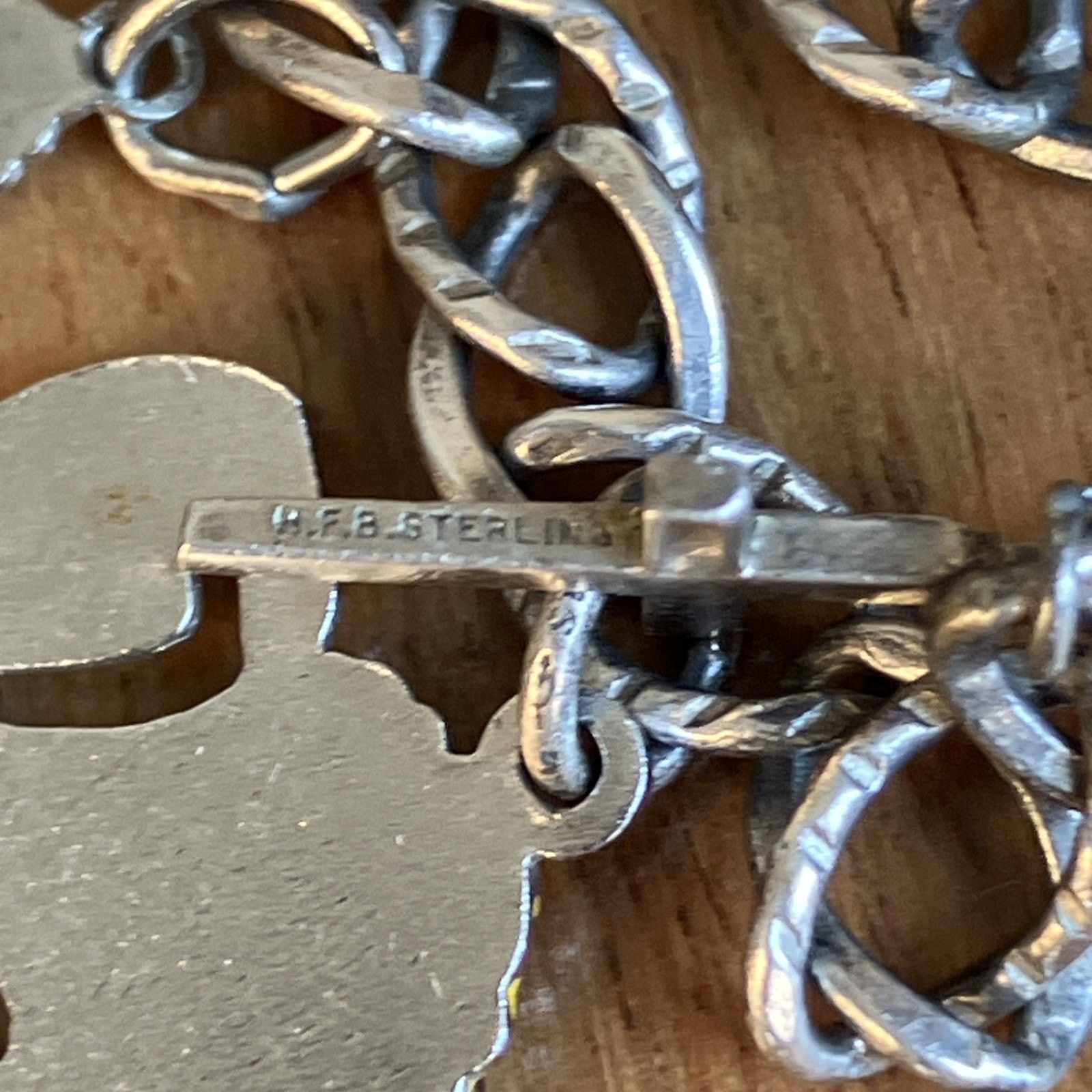 Other Vtg Sterling Silver Religious Charm Bracelet 1940s Music Size ONE SIZE - 14 Thumbnail