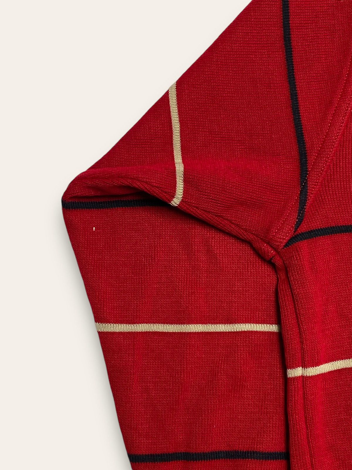 Paul & Shark 90s Vintage PAUL SHARK Red Striped 1/3 Zip Sweatshirt Size US XL / EU 56 / 4 - 8 Thumbnail