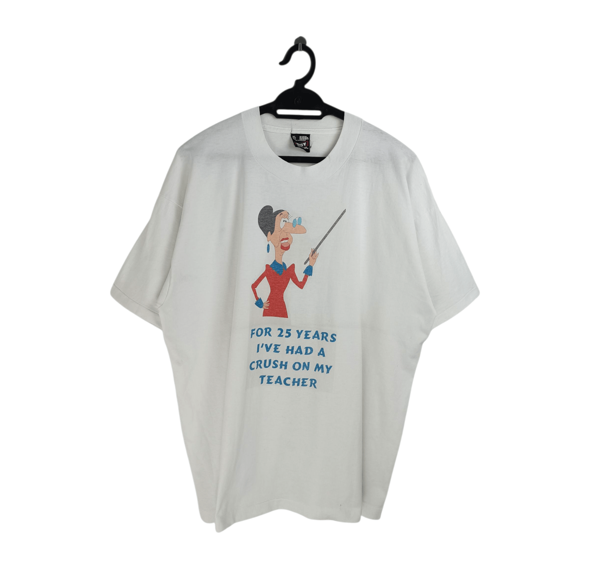 Vintage VINTAGE 90'S CRUSHED ON A TEACHER FUNNY HUMOR VERY RARE TEE Size US XL / EU 56 / 4 - 1 Thumbnail