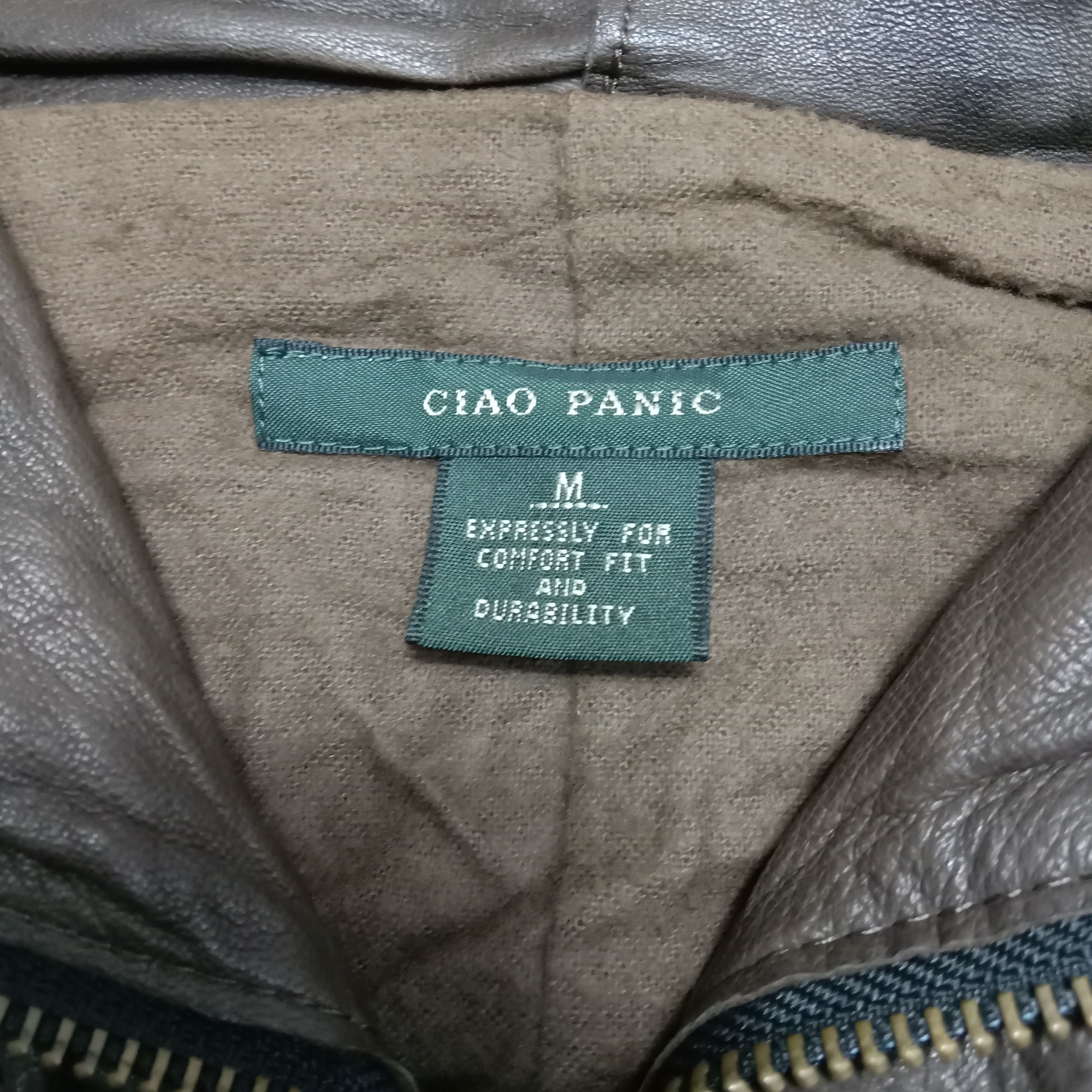 Ciaopanic × Vintage Vintage 90’s CIAOPANIC Skinny Leather Jacket With Hoodie Size US S / EU 44-46 / 1 - 4 Thumbnail