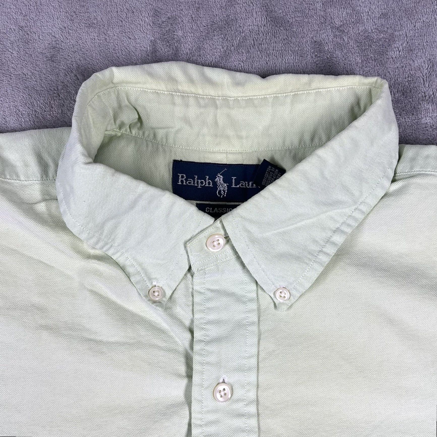 Ralph Lauren Ralph Lauren Shirt Short Sleeve Light Green Classic Fit Mens Size XXL Size US XXL / EU 58 / 5 - 5 Thumbnail