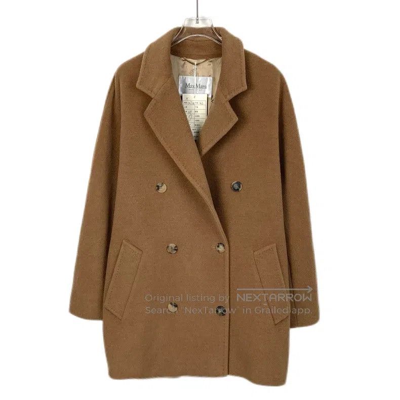 Max Mara Max Mara Brown Camel Hair Collar Double Breasted Coat Size L / US 10 / IT 46 - 1 Thumbnail