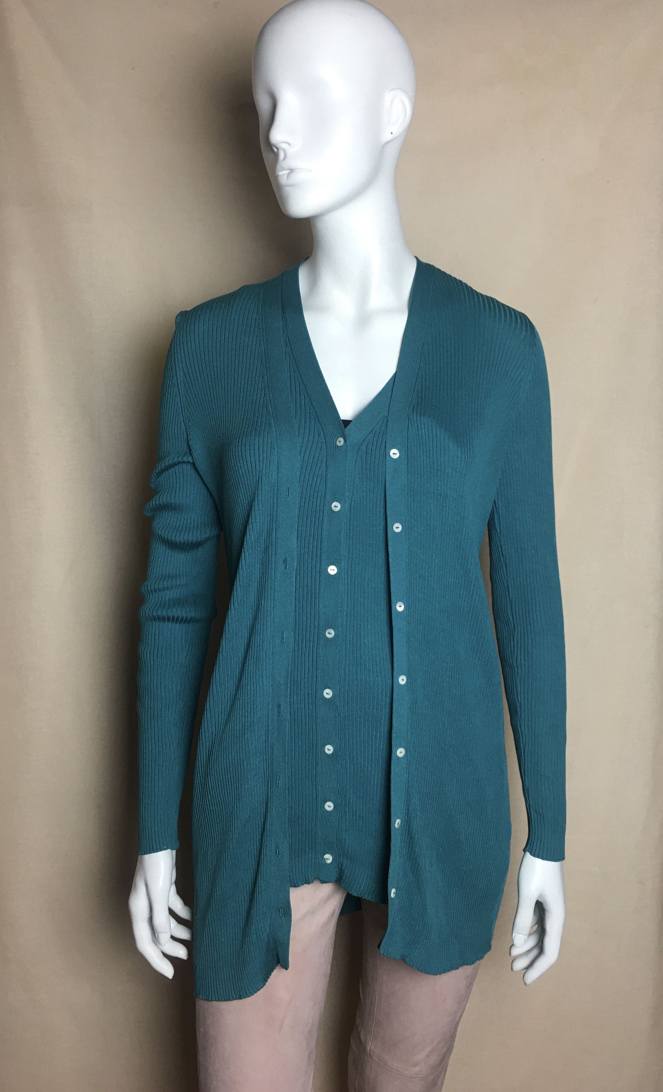Loro Piana Loro Piana Jade Green Silk Cardigan Set 2 pieces Size M / US 6-8 / IT 42-44 - 4 Thumbnail