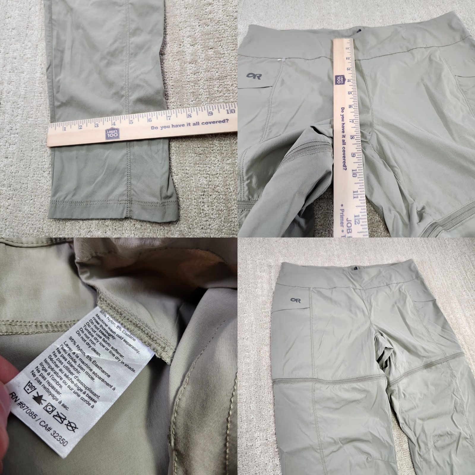 Outdoor Research Outdoor Research Women Pants Green Convertible Hiking Zip Off Stretch Size 8 Size 30" / US 8 / IT 44 - 8 Thumbnail