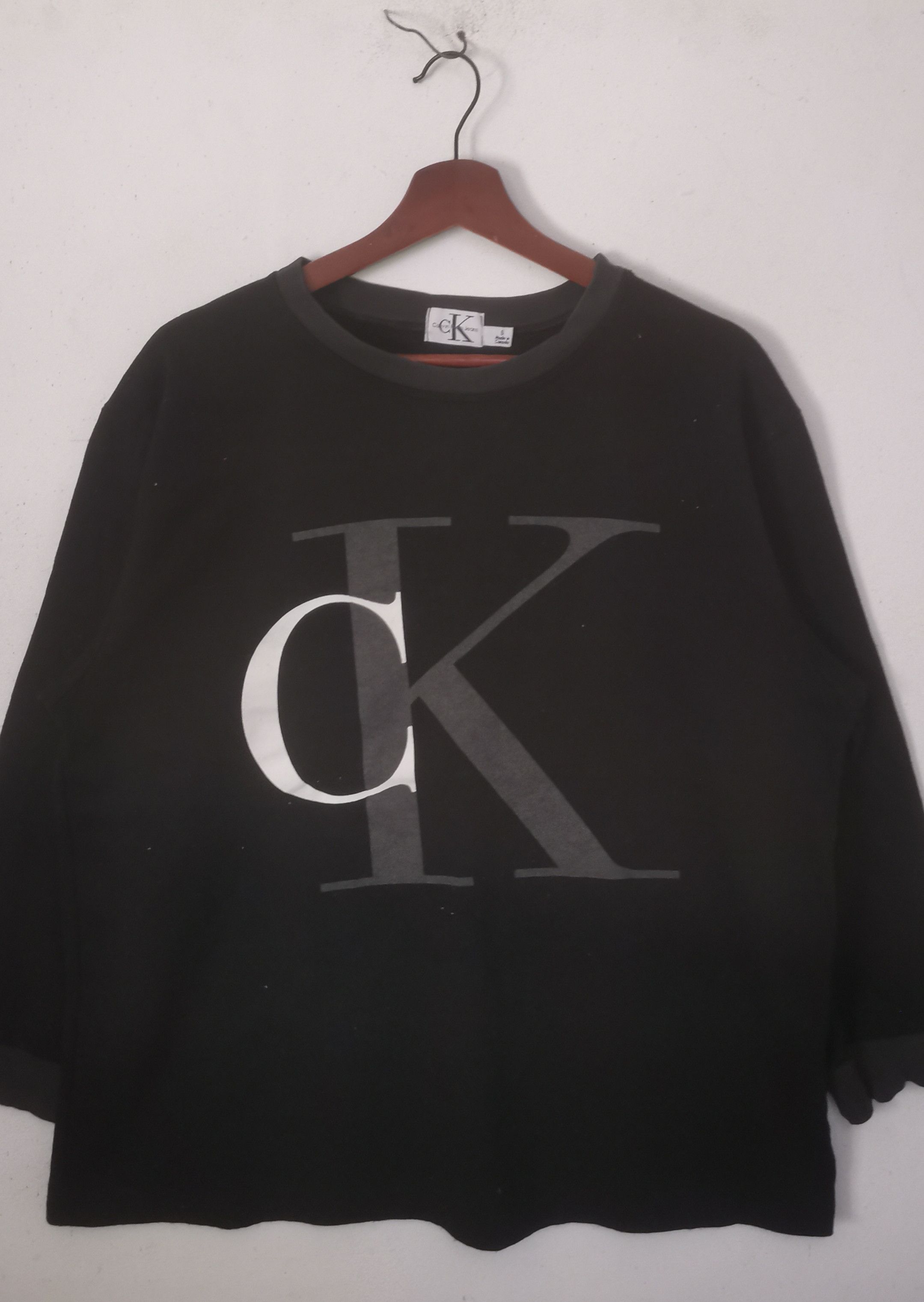 Calvin Klein × Vintage Rare Calvin Klein sweatshirt black colour Size US S / EU 44-46 / 1 - 2 Thumbnail