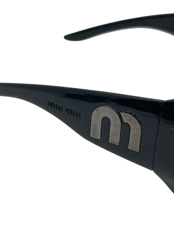 Miu Miu Miu Miu SMU03F Black Shield Sunglasses, c. 2020s Size ONE SIZE - 7 Thumbnail