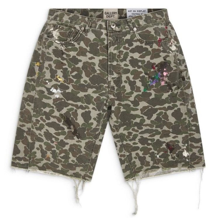 Gallery Dept. o1mle0326 Road Camo Ventura Shorts in Olive Green Size US 29 - 1 Preview