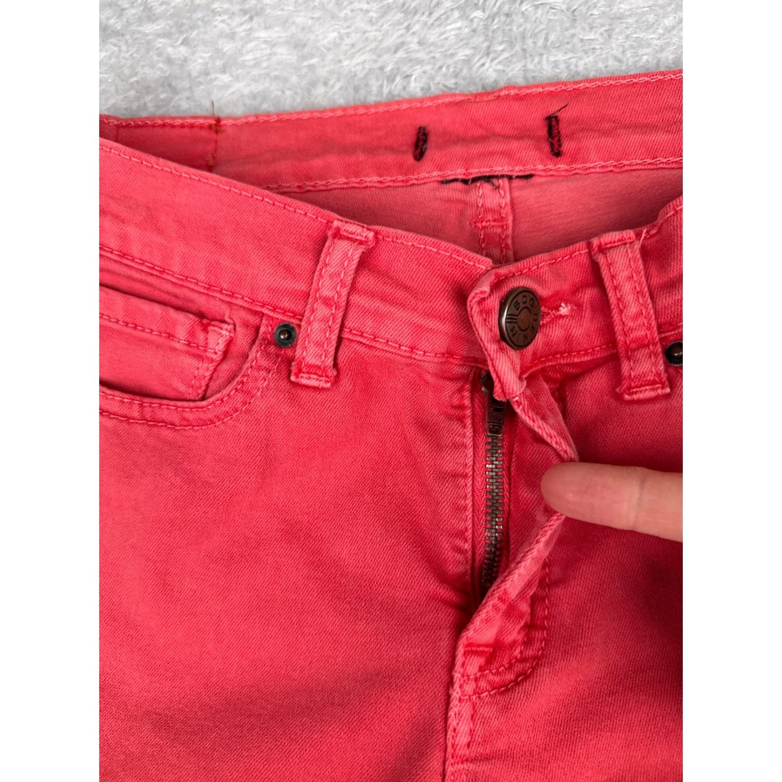 Bdg BDG Jeans Women 28 Pink Denim Striped Side Zip Ankle Mid Rise 28x28 Cotton Blend 5-Pocket Design Regular Stretch Vintage No Size 28" / US 6 / IT 42 - 5 Thumbnail