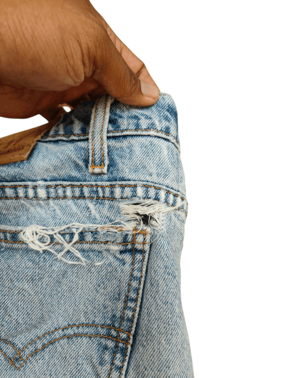 Levi's 90s VIntage Levi's 505 Orange Tab Distressed Denim Size US 36 / EU 52 - 4 Thumbnail