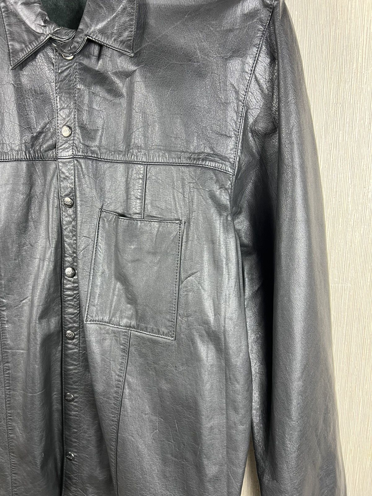 Guidi Vintage 90s avant garde leather shirt button up with pocket Size US M / EU 48-50 / 2 - 8 Thumbnail