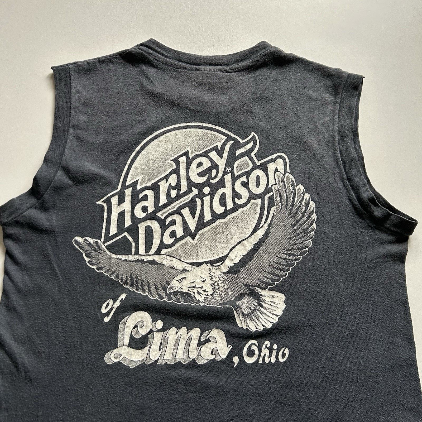 Hanes × Harley Davidson × Vintage Vintage 90s Harley Davidson Shirt Tank Top Medium Faded Rare Size US M / EU 48-50 / 2 - 4 Thumbnail