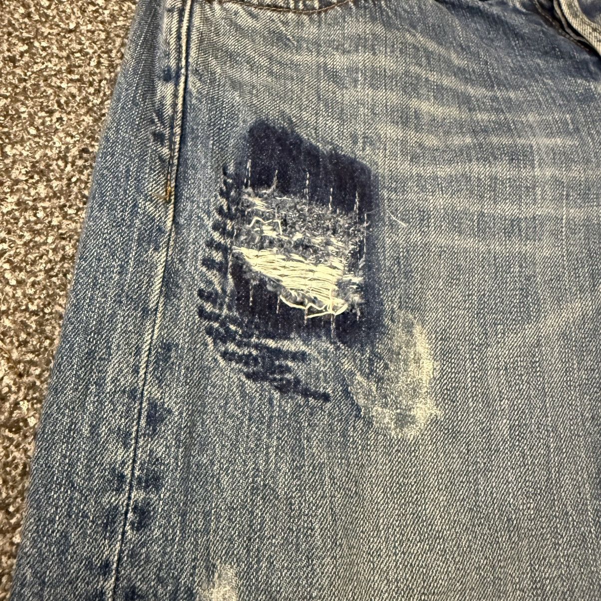 Undercover × Uniqlo 🔥🇯🇵 Vintage 90s Uniqlo Distressed Aging Wash Denim Size 32" / US 10 / IT 46 - 8 Thumbnail