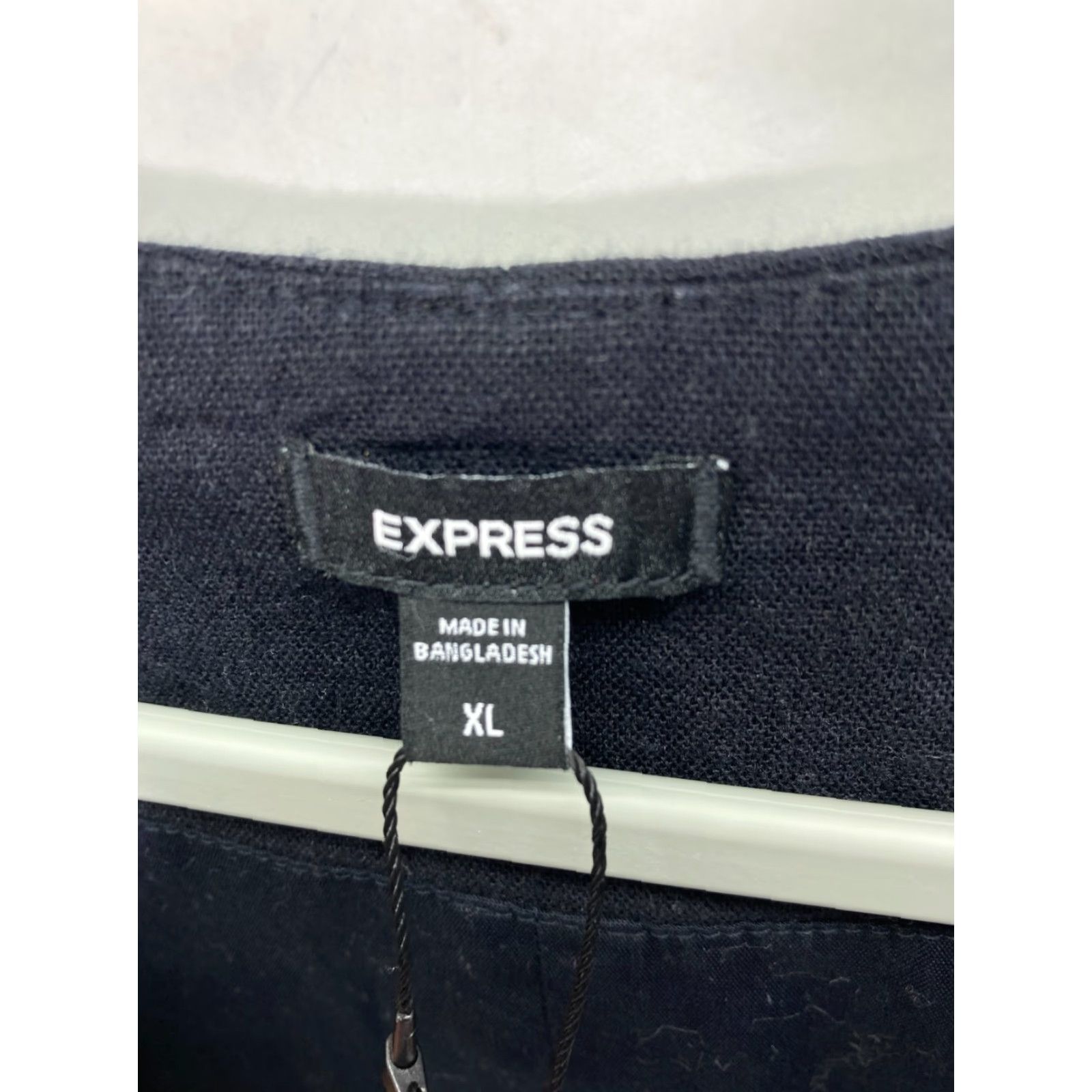 Express Express Linen Vest Womens XL Black Button Front V-Neck Classic Look NWT Size XL / US 12-14 / IT 48-50 - 6 Thumbnail