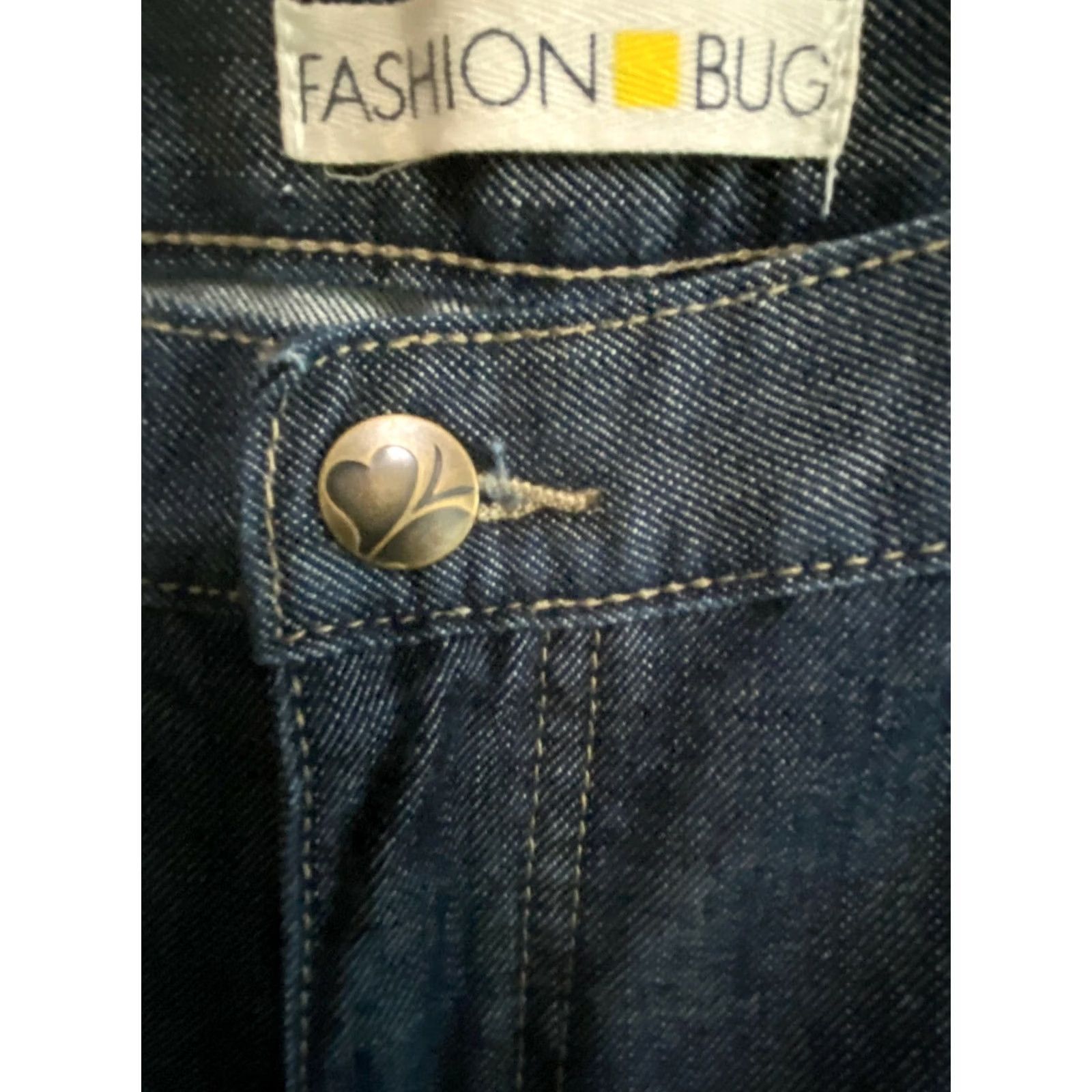 Vintage Fashion Bug Right Fit Jeans Bootcut Straight Petite 18W NWT Blue Mid-Rise Cotton Blend Stretch Womens Jeans Size 40" / US 18 - 5 Thumbnail