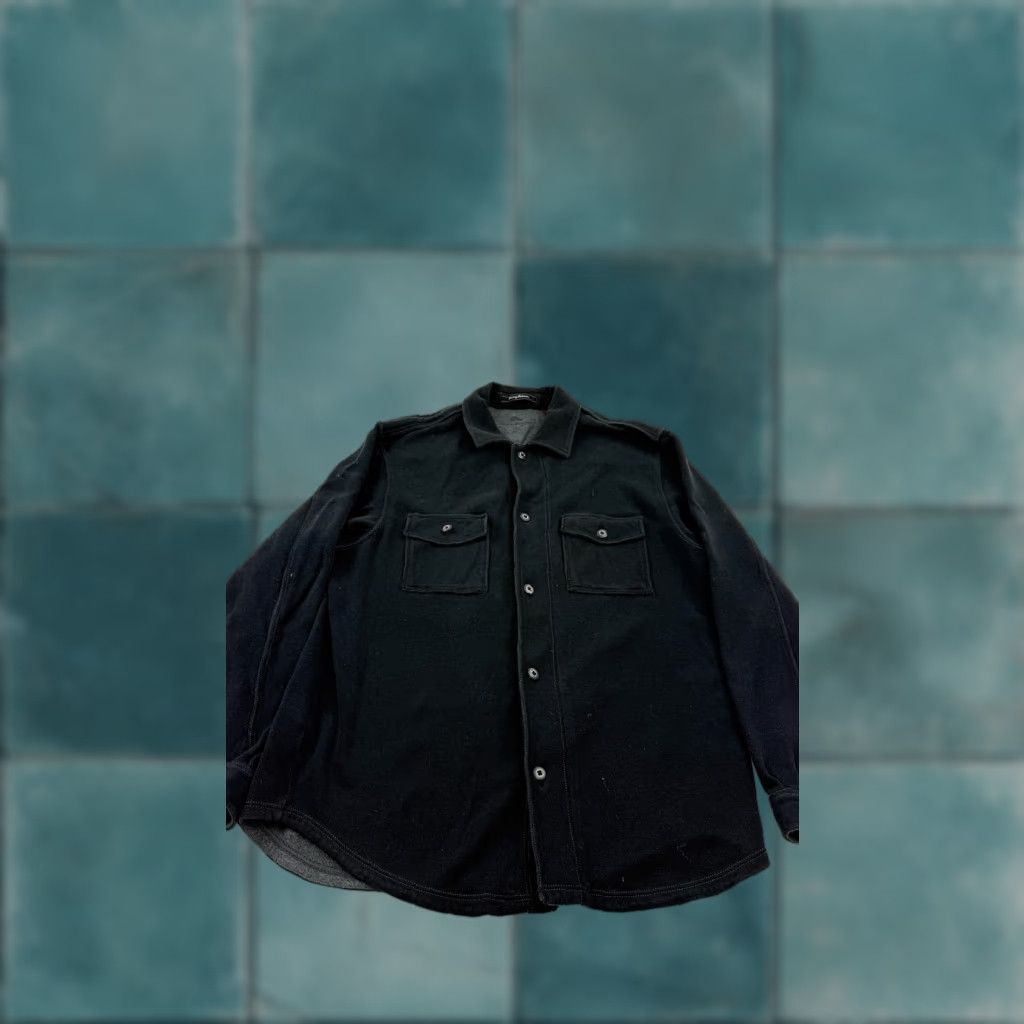 Tommy Bahama VINTAGE Tommy Bahama Shirt Jacket Mens Large Black Thermal Waffle Knit Button Pockets Size US XL / EU 56 / 4 - 1 Thumbnail
