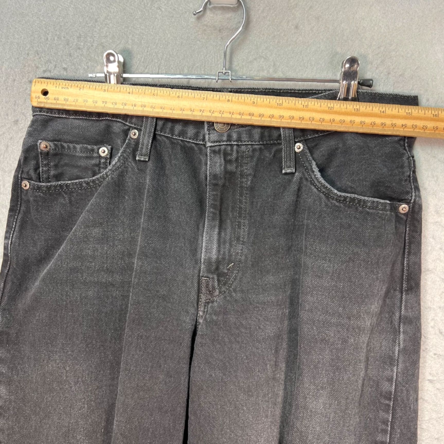 Levi's Levis Womens Jeans Baggy Dad Black Distressed 100% Cotton Denim Size 28 Regular Inseam 28" Straight Womens Size 28" / US 6 / IT 42 - 6 Thumbnail
