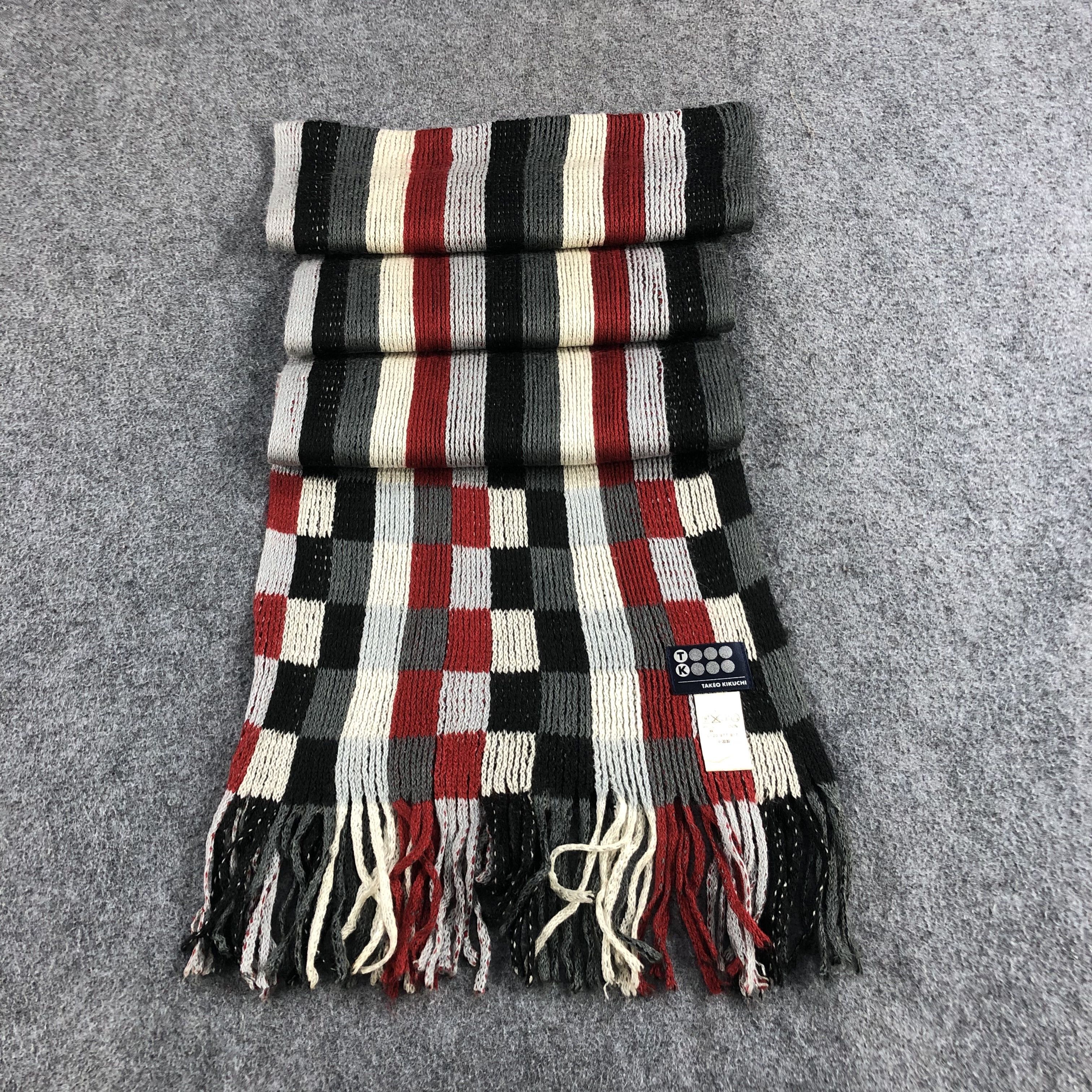 Takeo Kikuchi Takeo Kikuchi Stripes Wool Scarf Muffler V888 Size ONE SIZE - 2 Thumbnail