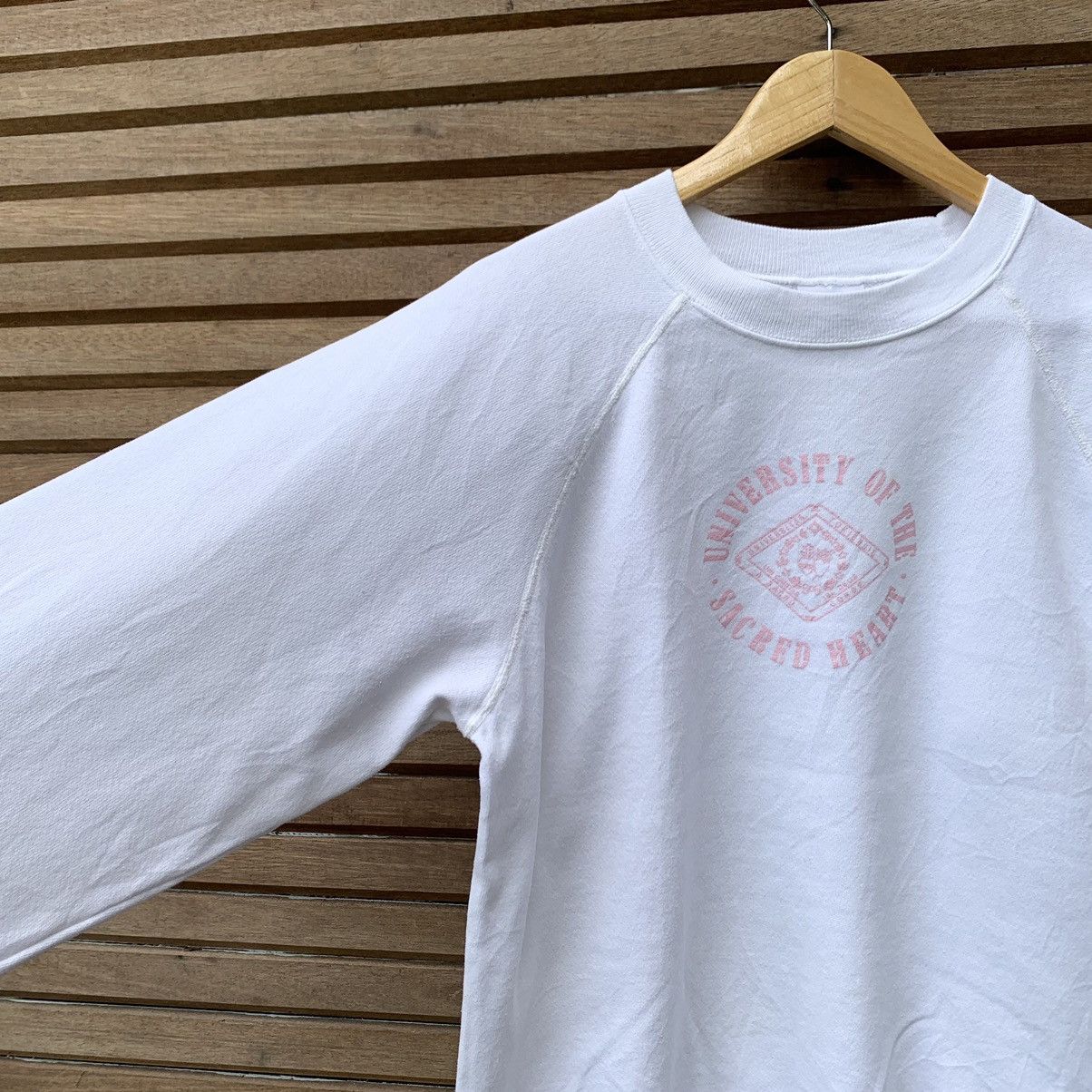 Hanes × Vintage Vintage 1980s Hanes Sacred Heart University Crewneck Size L / US 10 / IT 46 - 5 Thumbnail