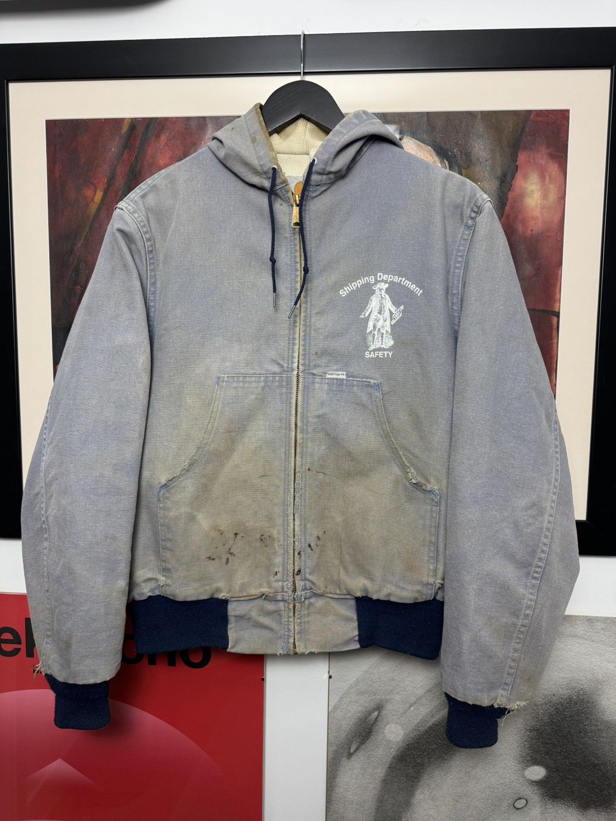 Carhartt Vintage 90s Carhartt Active Jacket Detroit Distressed Work Size US M / EU 48-50 / 2 - 1 Thumbnail