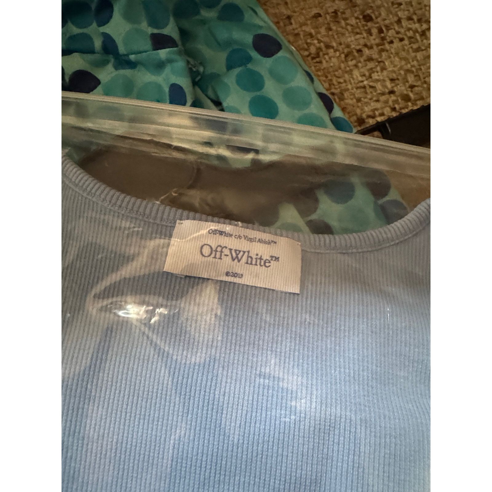 Off-White Stretch Cotton Logo Tank Off-White Blue Size US M / EU 48-50 / 2 - 12 Thumbnail