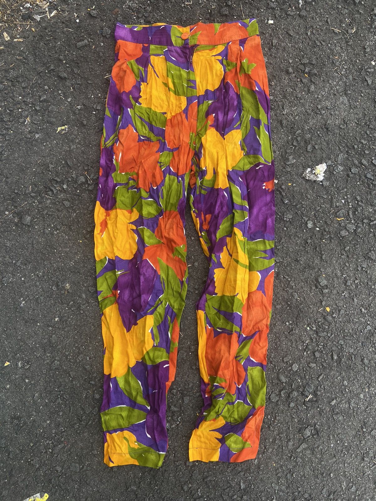Yohji Yamamoto Elegance sport paris Floral flowers multicolour Golf pant Size 26" / US 2 / IT 38 - 2 Thumbnail
