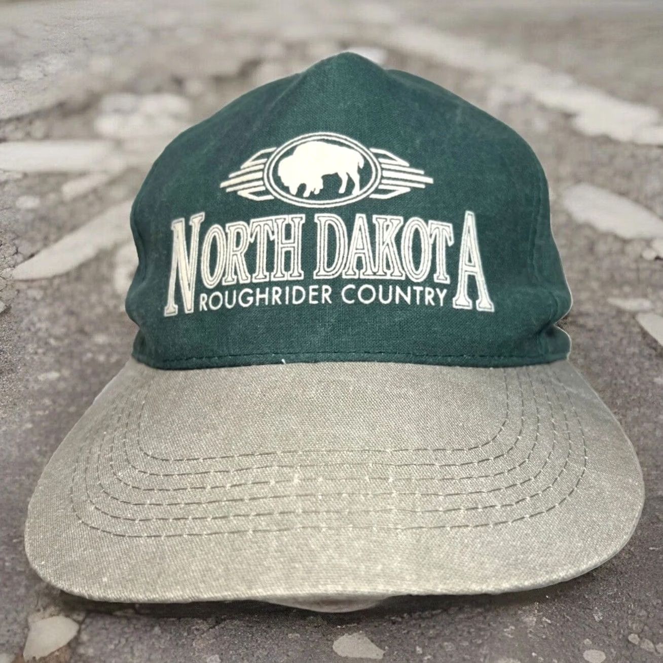 Katin VINTAGE Kati Sportswear North Dakota Roughrider Country Hat Adjustable Snapback Green Outdoor Men Size ONE SIZE - 2 Thumbnail