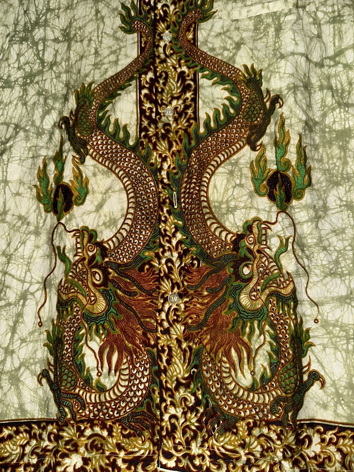 Other Vintage Batik Keris Twin Dragon Hawaiian Button Shirt size M Size US M / EU 48-50 / 2 - 2 Thumbnail