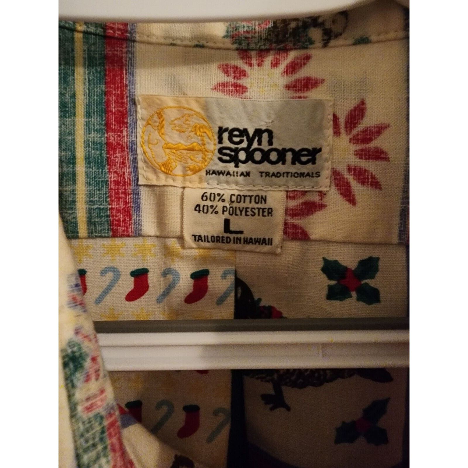 Reyn Spooner Vtg 1980s Reyn Spooner Sz L Mele Kalikimaka Hawaiian Shirt Size US L / EU 52-54 / 3 - 6 Thumbnail