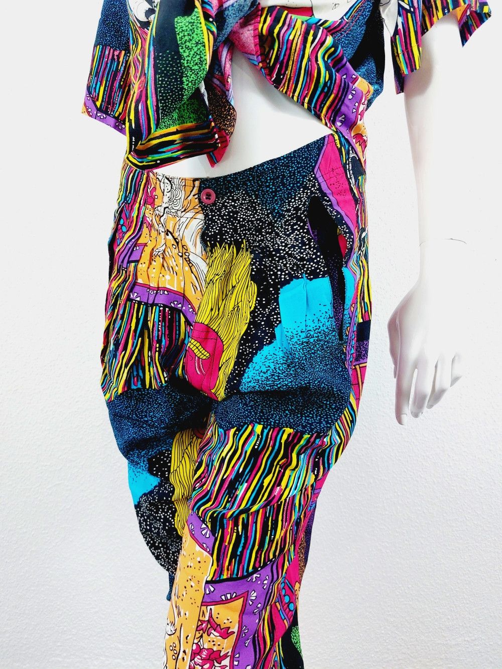 Marithe + Francois Girbaud Marithe + Francois Girbaud Dragon Tiger Boho Shirt Pants Set Size M / US 6-8 / IT 42-44 - 10 Thumbnail