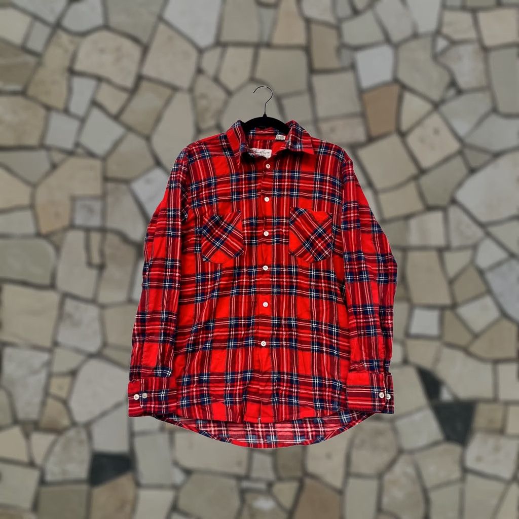 Vintage VINTAGE Highlander Shirt Plaid Flannel Button-Down M Red Mens Size US M / EU 48-50 / 2 - 1 Thumbnail