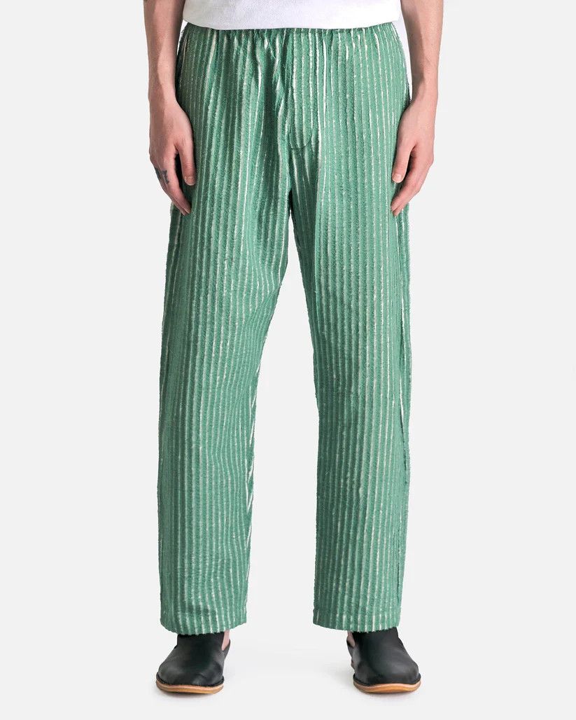 Craig Green o1s1v1r1oon0925 Hand Frayed Stripe Trouser in Green Size US 30 / EU 46 - 1 Thumbnail