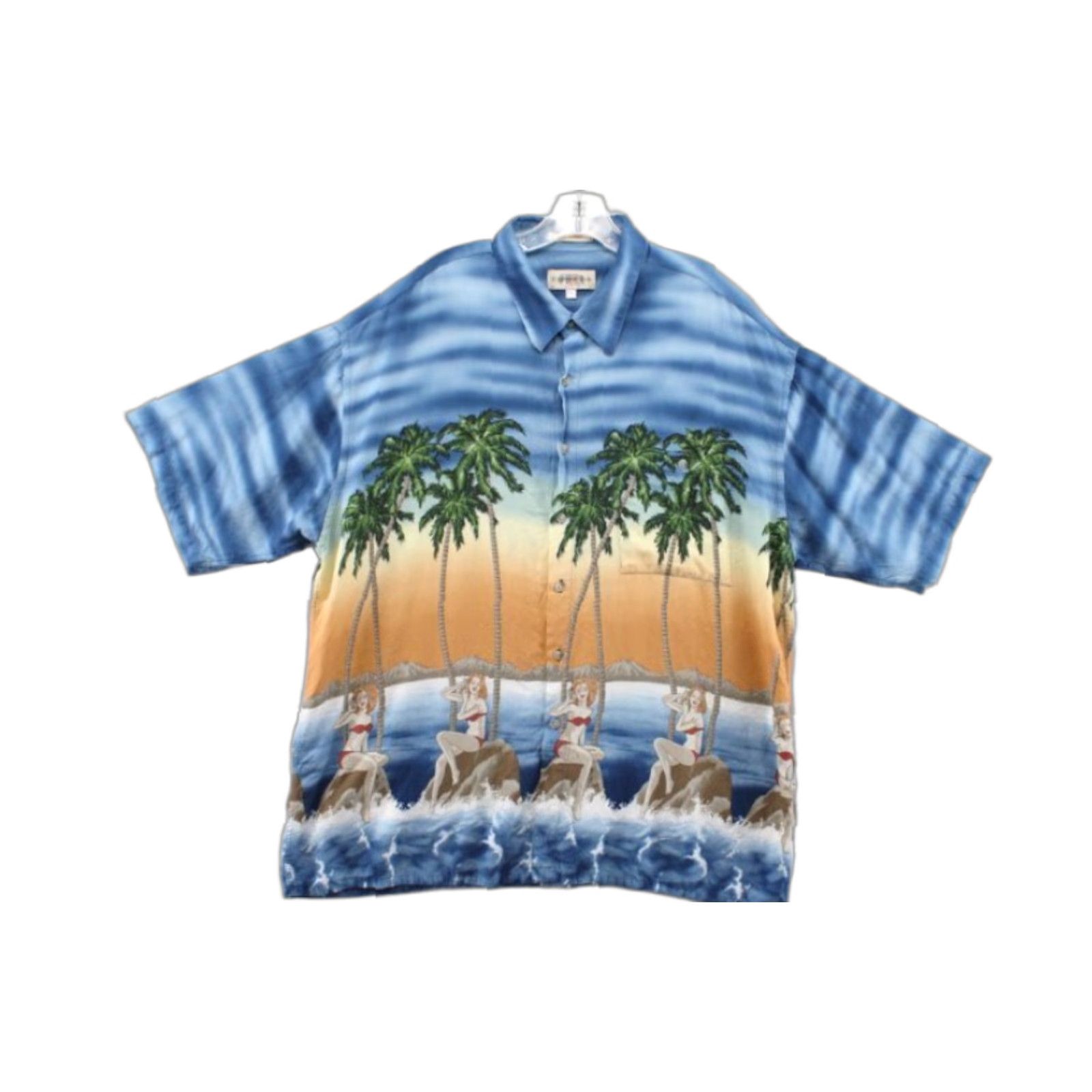 Vintage VINTAGE Campia Moda Hawaiian Pin Up Girls Shirt Mens XXL Wrap Around Graphic Vacation Size US XXL / EU 58 / 5 - 1 Thumbnail