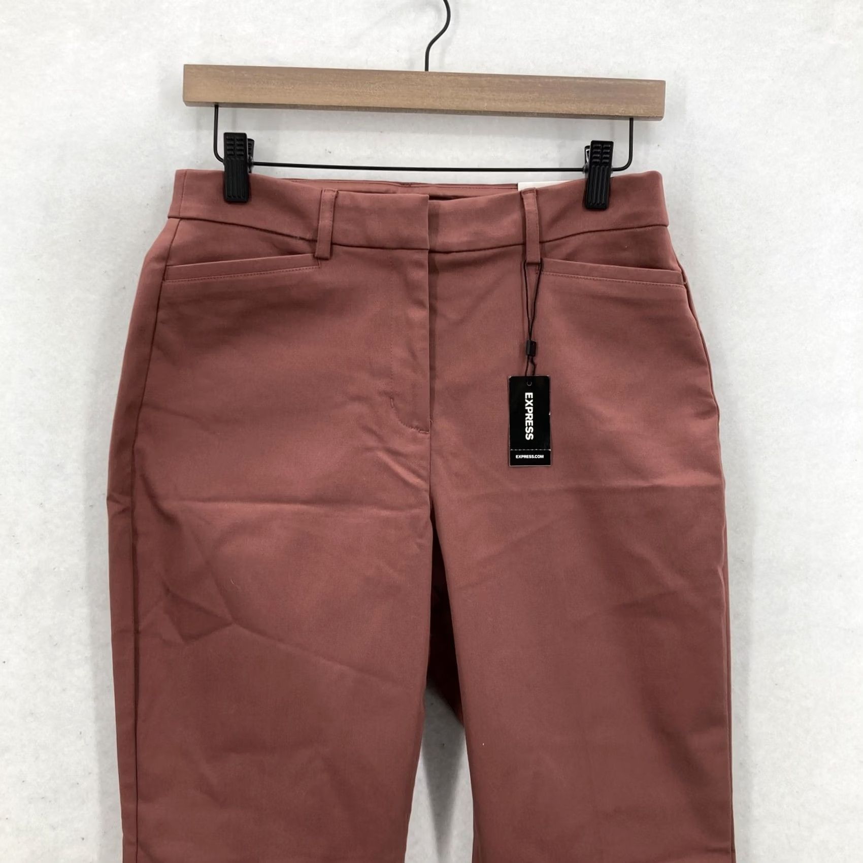 Express Express Pants Womens 4 Short Pink Columnist Barely Bootcut High Rise Stretch Pants Size 27" / US 4 / IT 40 - 2 Thumbnail
