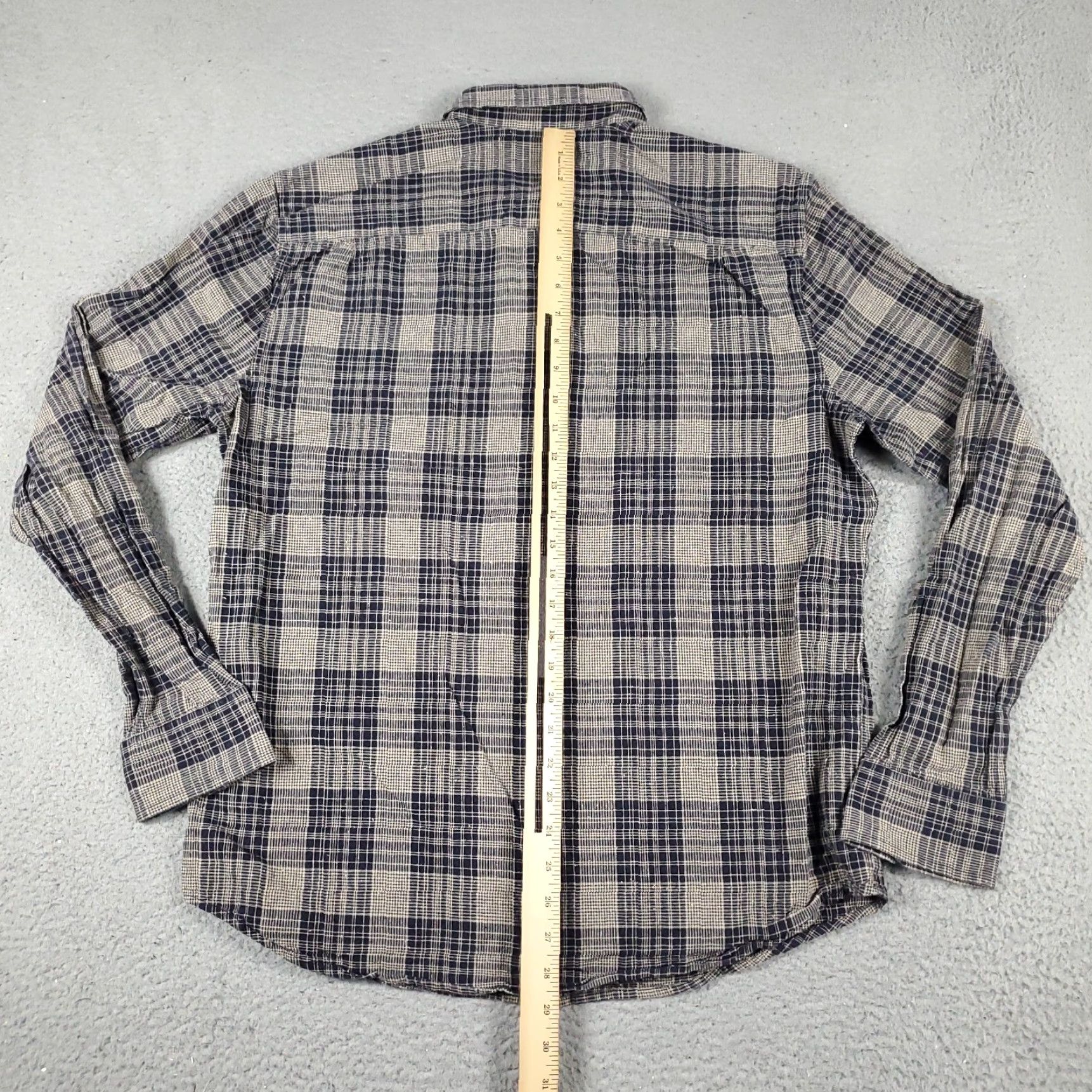Lucky Brand Lucky Brand Plaid Shirt Mens Large Beige Casual Button-Up Long Sleeve Size US L / EU 52-54 / 3 - 3 Thumbnail