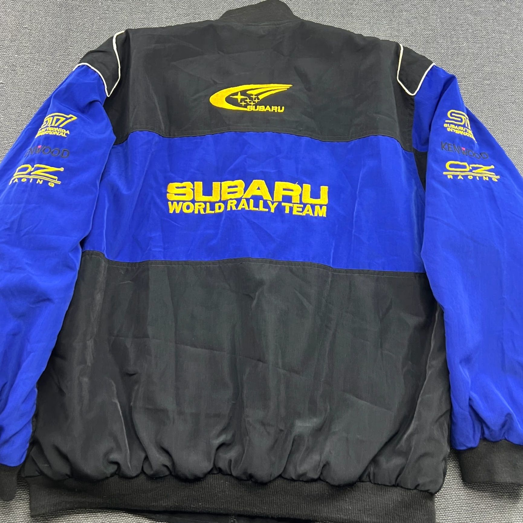 Vintage Subaru World Rally Team 555 STI Mens Jacket 2XL Racing WRC Black Blue Shirt Size US XXL / EU 58 / 5 - 7 Thumbnail
