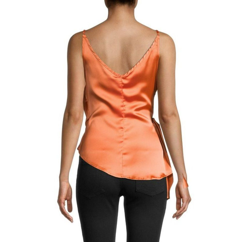Other New Cliche Draped Satin Slip Orange Coral Top Size XS Size XS / US 0-2 / IT 36-38 - 2 Thumbnail