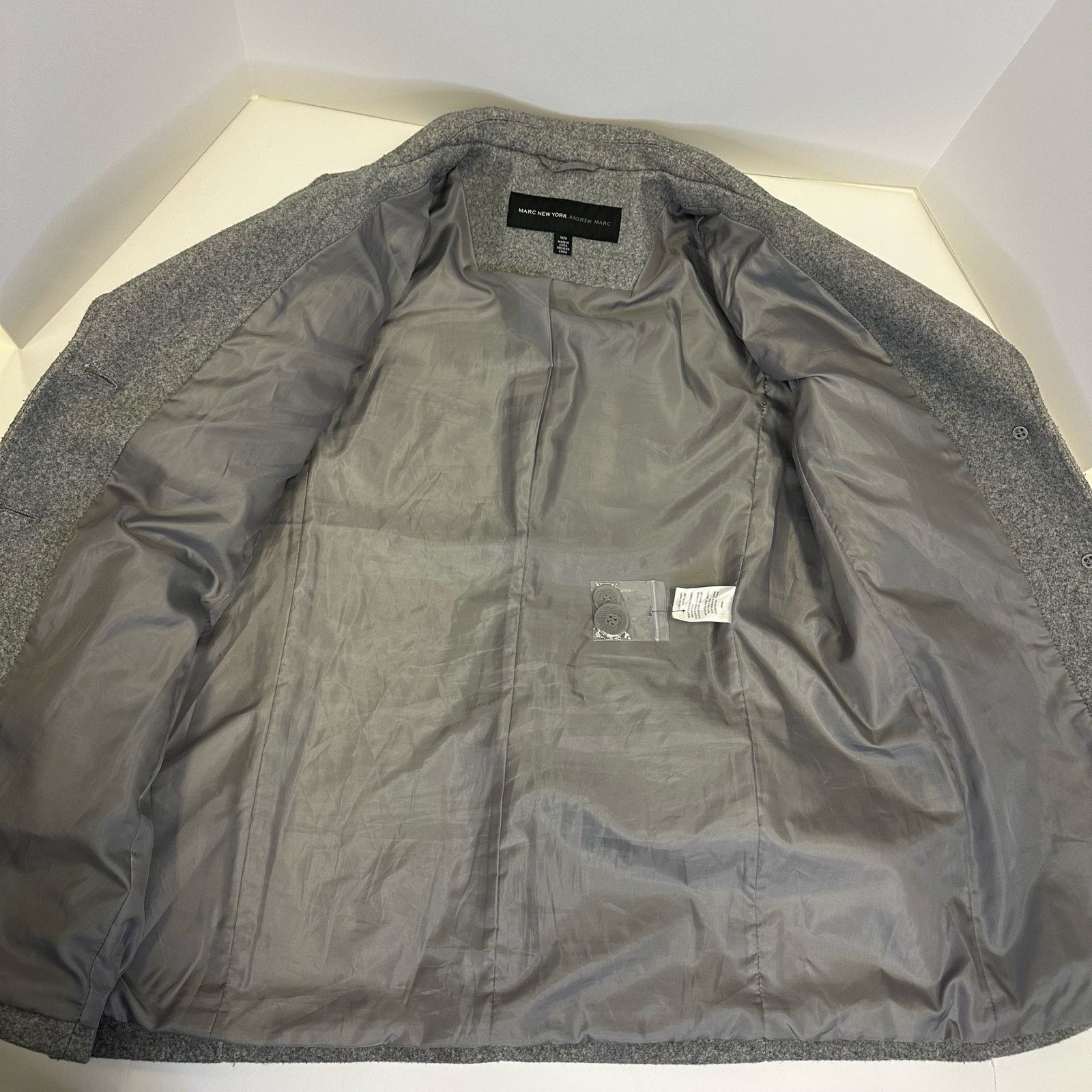 Andrew Marc Marc New York by Andrew Marc Women’s Gray Wool Coat Size M / US 6-8 / IT 42-44 - 3 Thumbnail