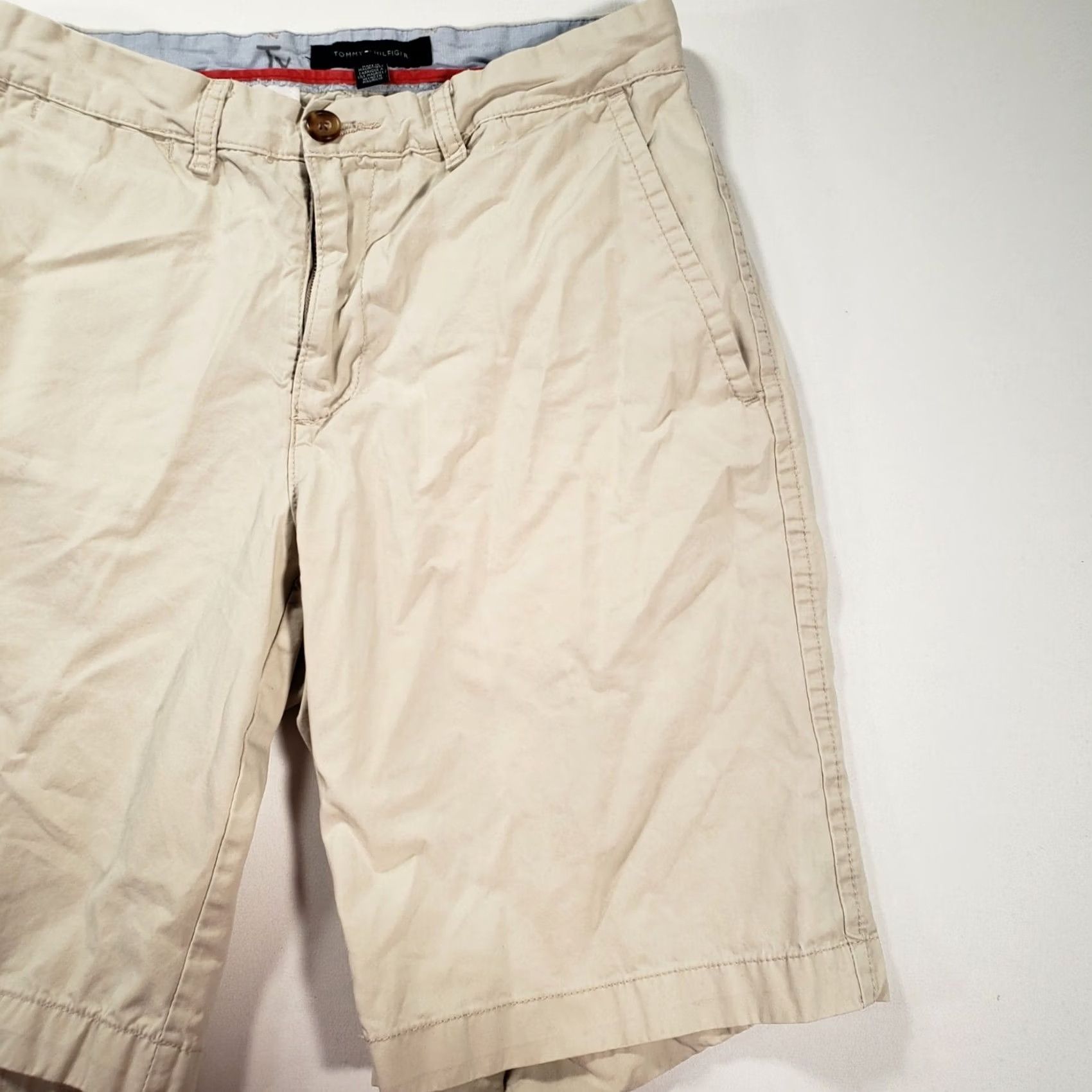 Tommy Hilfiger Tommy Hilfiger Shorts Mens 30 Khaki Chino Mid-Rise Flat Front Zip Closure Size US 28 / EU 44 - 5 Thumbnail