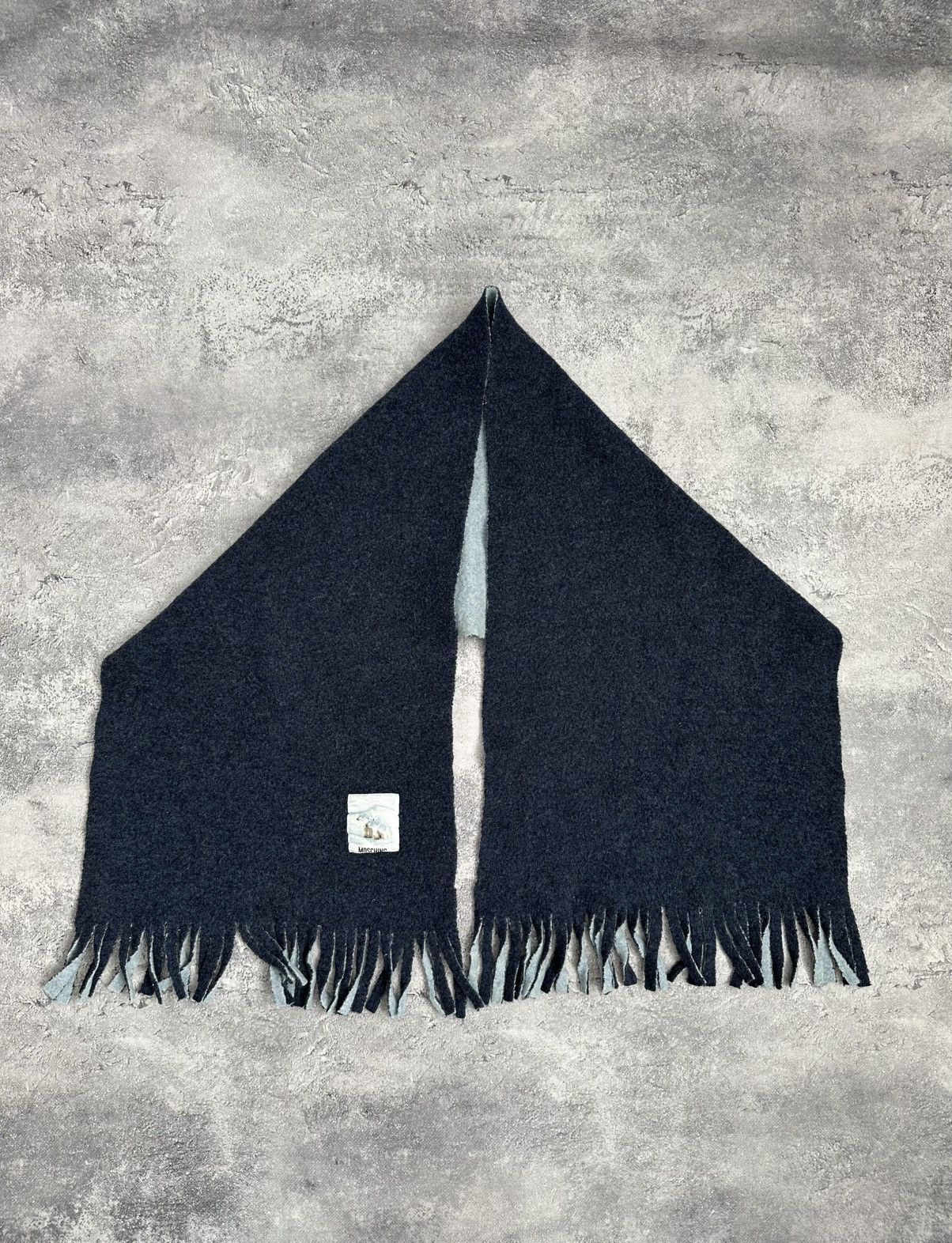 Moschino Moschino Vintage Wool Scarf Bear Logo Muffler Neckwear Italy Size ONE SIZE - 3 Thumbnail