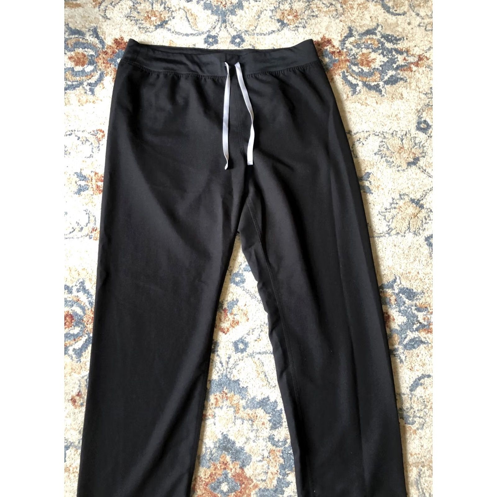 Vintage FIGS Technical Collection Pants Mens 2XL Black Drawstring Straight Leg Workwear Casual 32in Inseam Mens Size US 39 - 3 Thumbnail
