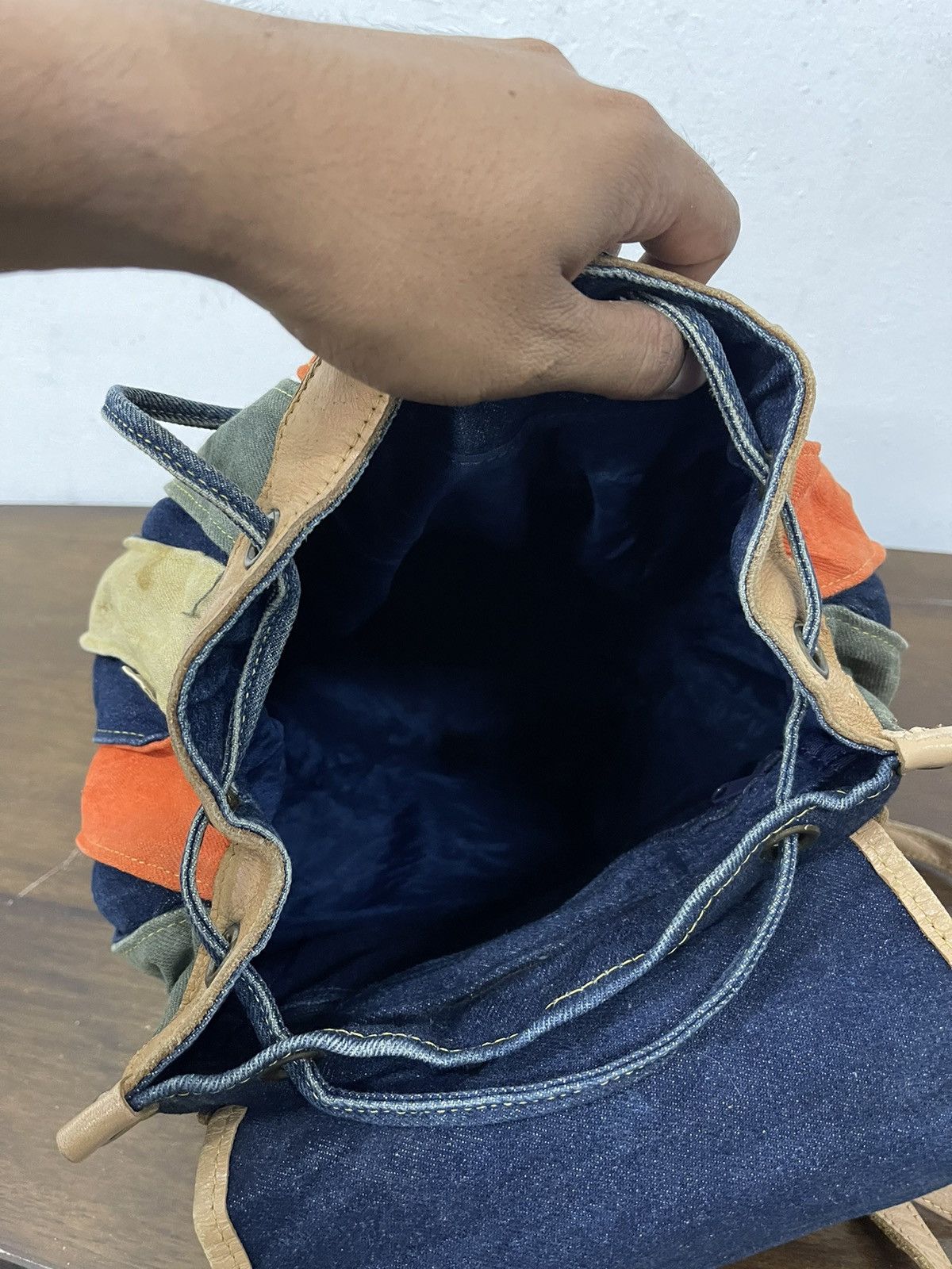 Japanese Brand × Vintage Japan denim Pumpkin Rucksack Bag Size ONE SIZE - 25 Thumbnail
